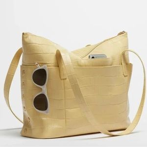 Hammitt $495 Addie Large Sunstruck Yellow Crocodile Tote Bag NWT!
